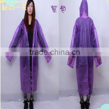 custom printed PVC raincoat for adult/black pvc raincoats for women