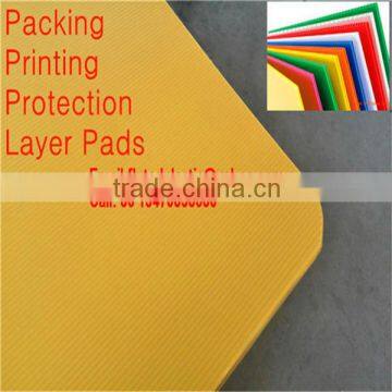 Polypropylene corrugated plastic pallet layer pads