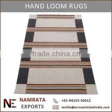 Hand Made Cut Pile Sripes Design Wool Carpet for Hotel Supplier