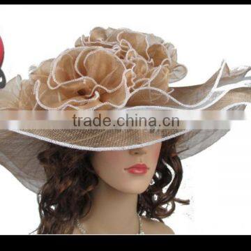 Women Large Brim Church Hats photo-5