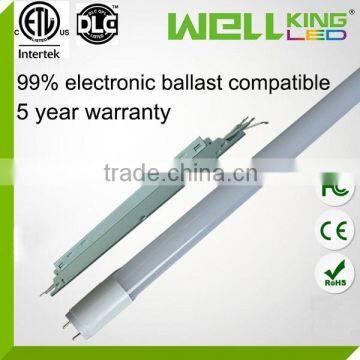 CRI 90 two ends cap driver 2ft - 8ft ETL ul dlc ballast compatible t8 led tube