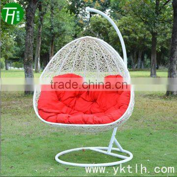 Double Seat Sinewy Cheap Plastic Rattan Hanging Hammock Swing Chair