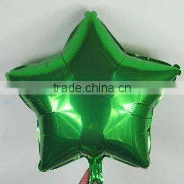 Star 6inch Foil Balloon Green, minimum 100 pcs