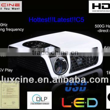 mini projector !!!C5 1080P 100Hz DLP led portable mini Projector