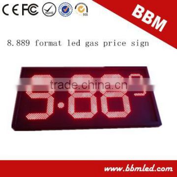 8.889 format led gas price display