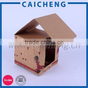 Recycled Brown Kraft Folding Paper Box With Window