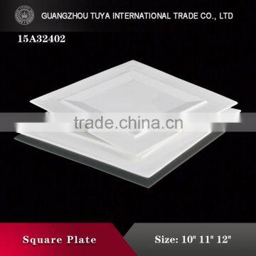 Chinese and Western Microwave Safe Steak Plate White Square Folding Steak Ceramic Plate photo-2