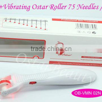 Vibrating led micro needle roller for eyes 75 fine titanium needles roller