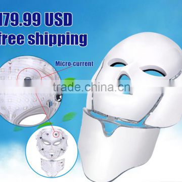 Easy to use LED Facial Mask 7 colors LED Facial Mask mask neck photon for home use