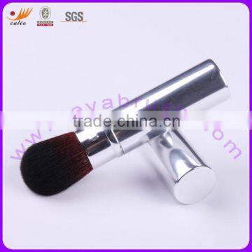 Retractable make up brush with aluminum tube