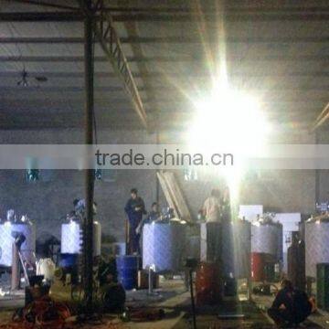 Double layer jacketed mixing tank
