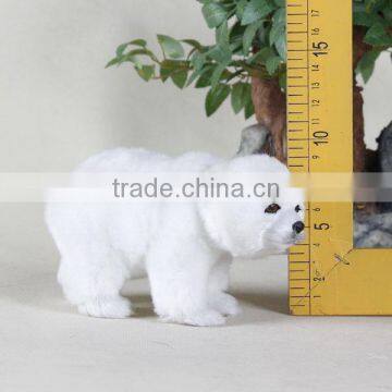 mini plush polar bear statue toy