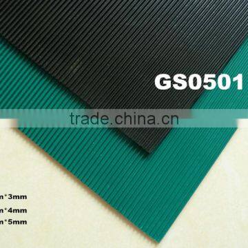 high elastic corrugated rib rubber sheet runners