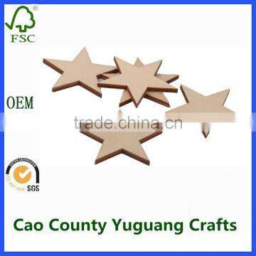 Star Shape Wooden Embellishments for Crafts
