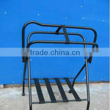 Floor-type Folding Saddle Rack With Black Nylon Straps