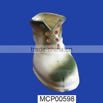 Natural Made Ceramic Boot Vase For Sale