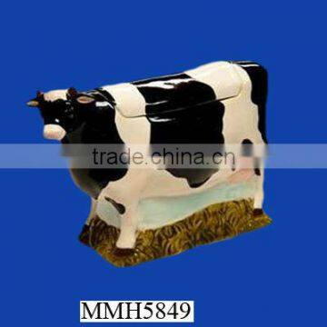 Fashion Custom Ceramic Cow Cookie Jar