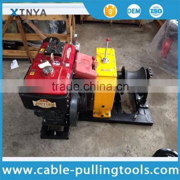 8 Ton JJM Water Cooled Diesel Engine Powered Pulling Winch Belt Driven photo-3