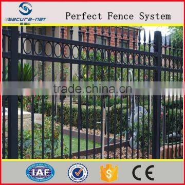 prefab portable spear points wrought iron fence