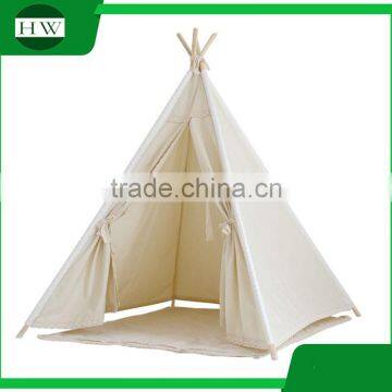 Wholesale Cotton Canvas Wooden Pole Tipi Pour Chien kids children play teepee