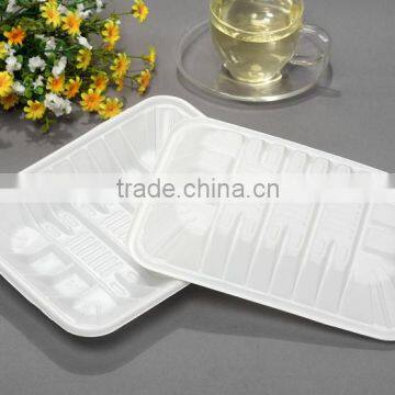 White Rectangle Disposable Plastic Food/fruit Frozen Packing Tray photo-3