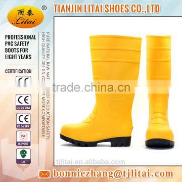 cheap industrial steel toe insert PVC safety boots and lightweight working boots