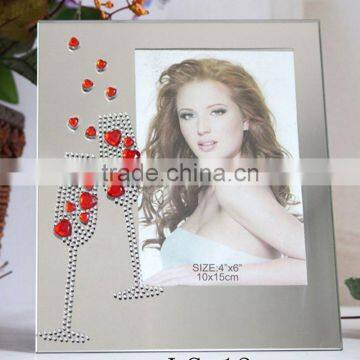 2015 Hot Selling jewelled photo frame Glass Photo Frame