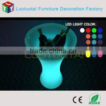 High-grade Floor Stand LED Lighting PE Ice Bucket/wine Cooler/flower Port /wine Holder/bar Ice Bucket LTT-CF17