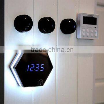 Mirror Alarm Clock Multi Function Image Digital Alarm Clock Thermometer Alarm Clock LED Mirror Nightlight Clock photo-4