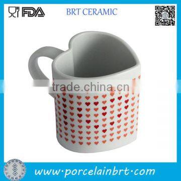 Heart Shape Heat Sensitive Ceramic Coffee Mug