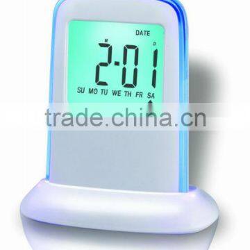 Promotional Push Panel 7-Color Changing LCD Clock photo-3
