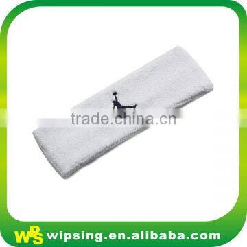 High Stretch White Cotton Baby Sweatband