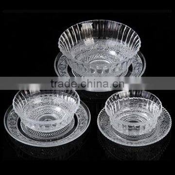 Round Cheap Glass Dinner Set Glass Bowl and Glass Plate for Feast Wedding photo-6