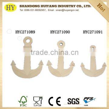 unfinished hanging anchor wooden wall decor