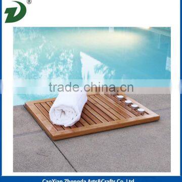 Fancy Bamboo / Wooden Bath Mat / Shower Floor / Shoe Tray photo-3