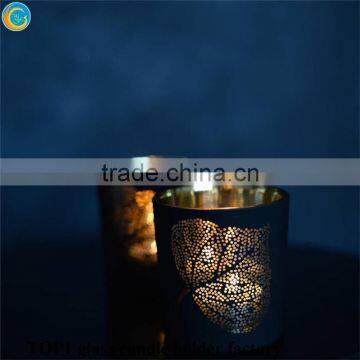 hanging glass votive holders Laser etched Votive holder and Tea light holder