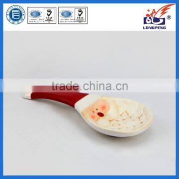 Red and White Santa Claus Ceramic Dolomite Christmas Spoon Rest Christmas Ceramic Santa Father Christmas Kitchen Spoon Rest
