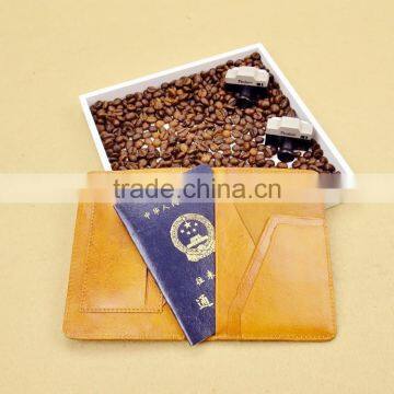 leather business card holder ,fancy passport holder soft good leather