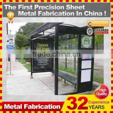 Any shape Shape and durable metal Material prefabricated bus shelter