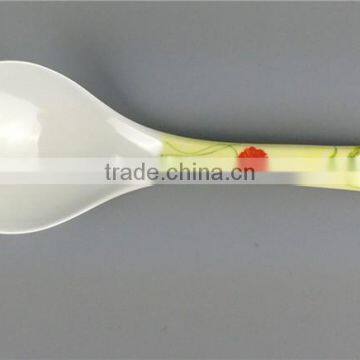 Melamine Flower Printing Big Plastic Soup Spoon Serving Spoon photo-3