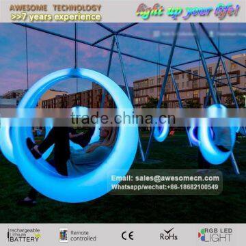 Outdoor Park Use Waterproof Led Illuminated Plastic Ring-shaped Swing photo-2