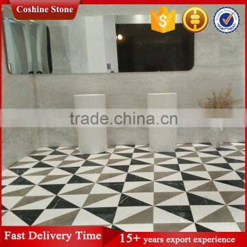 Hotel super glossy mixed color glazed marble floor tiles