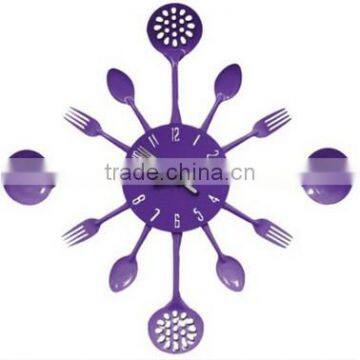 Hot Selling Household Creative Cutlery Metal Wall Clock photo-5