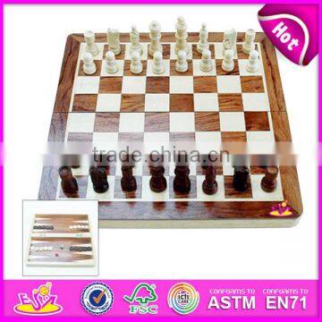 2015 Wooden Chess Set with Handmade for kids,Folding Wooden Chess Board for children,MDF board Wooden Chess Pieces W11A003