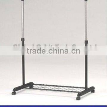 Extendable Single Clothes Rack, High Quality Clothes Hanger Rack With Wheels