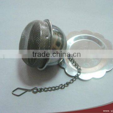 Unique stainless steel tea infuser with saucer HTI-M28