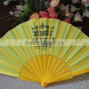 Yellow and Beautiful Plastic Hand Fan for Gift photo-3