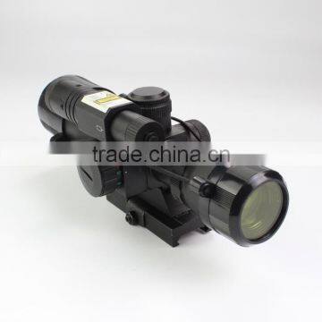 Compact 2.5-10X40 Rifle Scope Red Green Mil-Dot Reticle With Side Attached Green Laser Sight Scope With Quick Release Mount photo-4