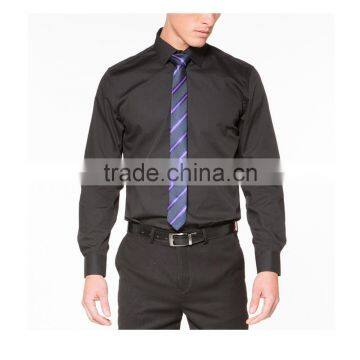 Wholesale 2017 Business Shirts 100% Cotton slim fit dress shirt & OEM Service Made in China