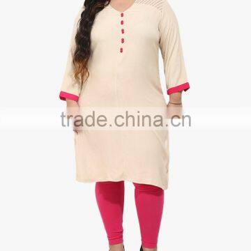 Latest Rayon Ladies Kurta Designer Long Kurtis Pakistani Kutis Mandarin Collar Plus Size Women Clohting HSD5665